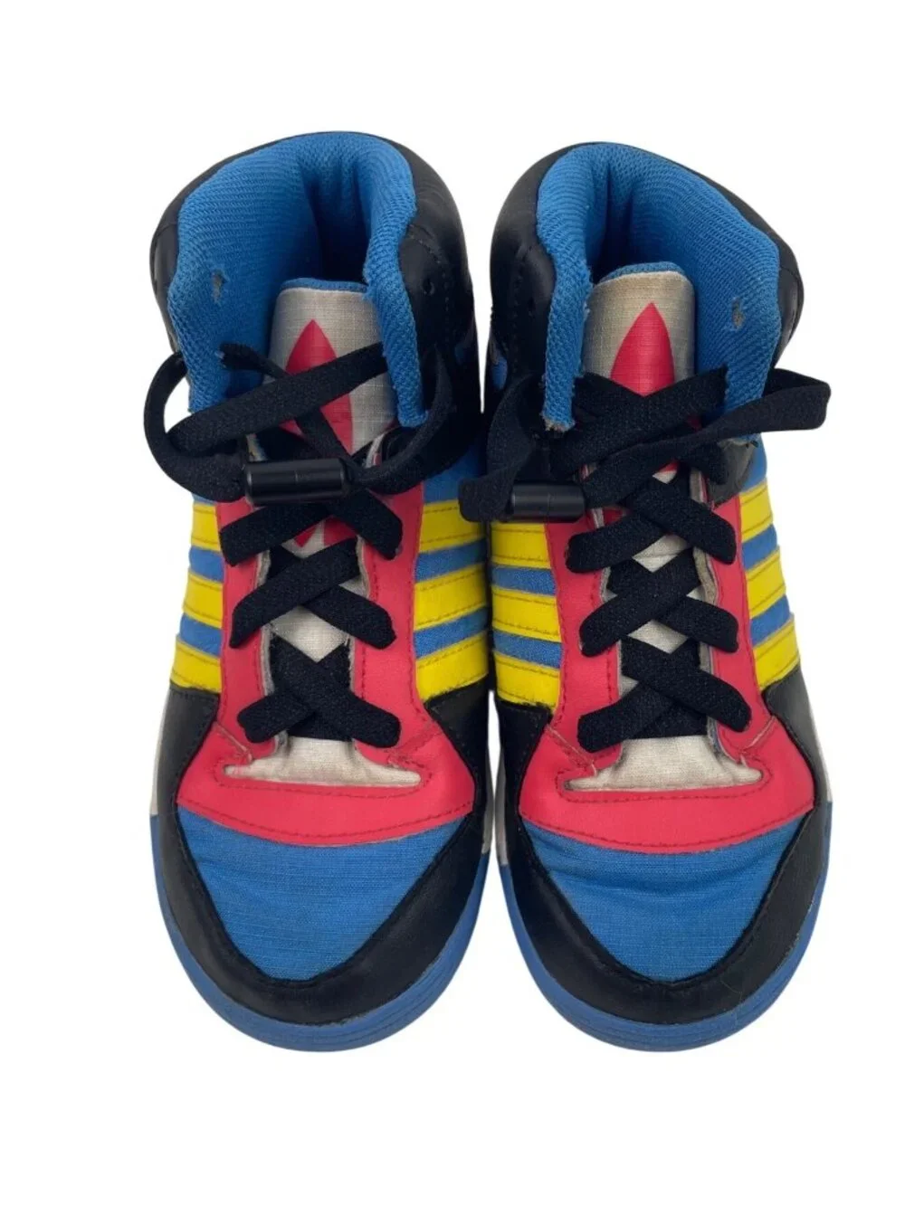 Adidas Hard Court Hi High-Top Shoes Multicolor Size 9.5 US Kids Retro Sneakers